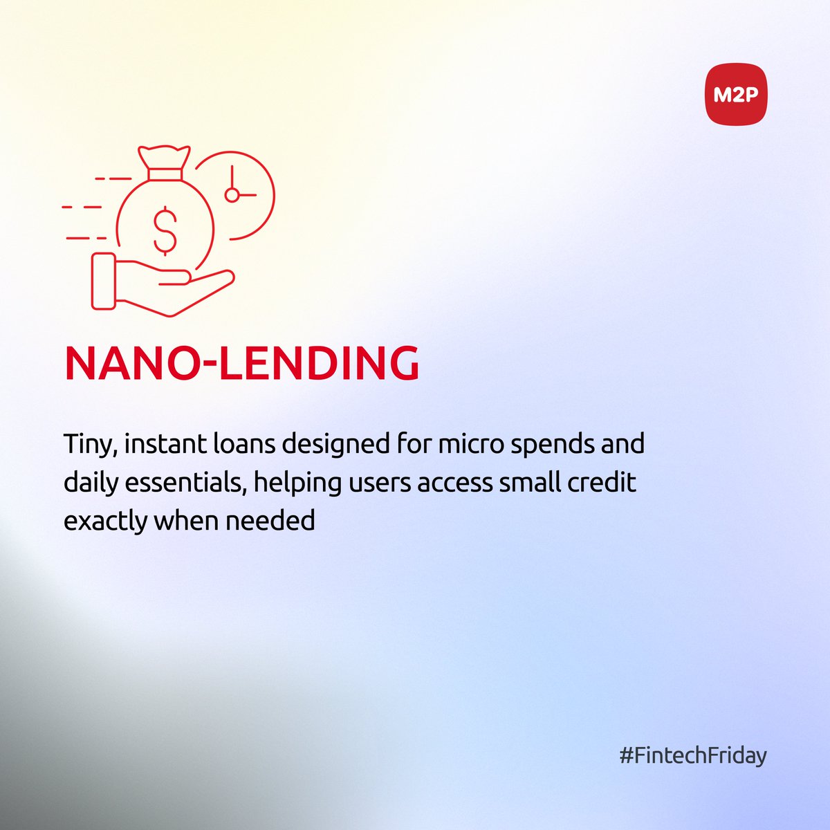 m2pfintech's tweet photo. #FintechFriday Thought: Small loans, big convenience! Nano-Lending brings credit closer to everyday life.
#NanoLending #MicroCredit #M2PFintech #M2P https://t.co/j7mUyk3Mmx