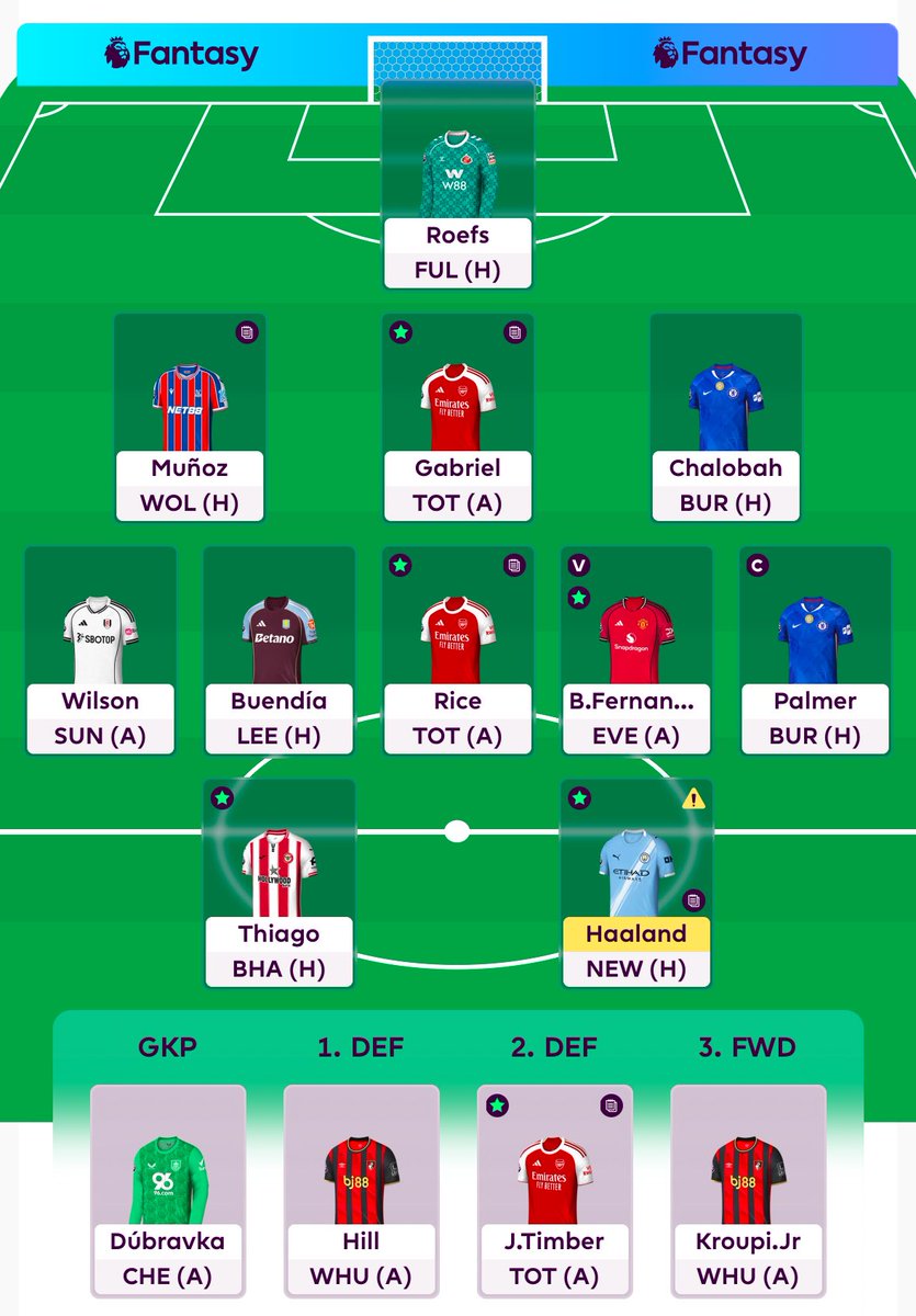ArgentinoFPL2's tweet image. I have 3 free transfers.

Want to move Rice to Mbeumo
So need to move Timber to Andersen for GW31 vs Burnley home.

Ideas? #FPL