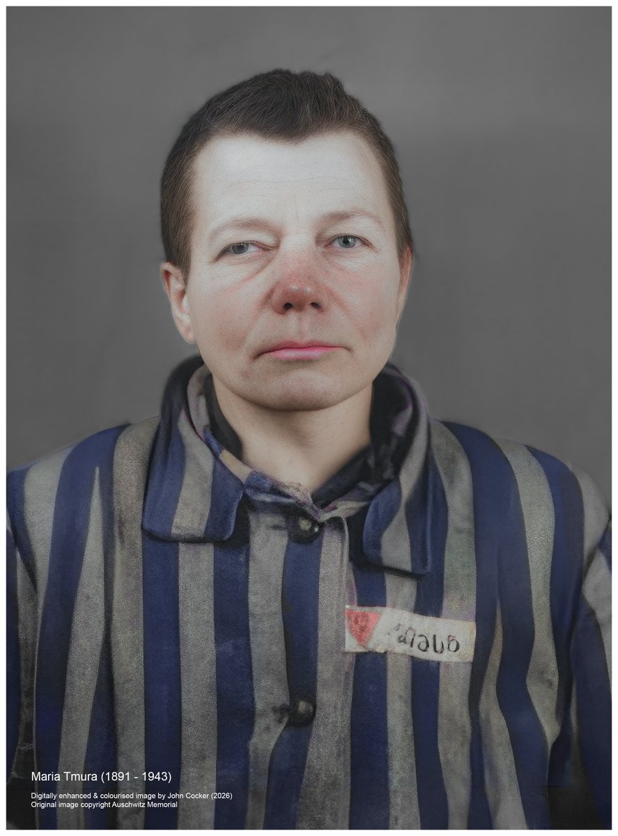 On this day in 1943, a 51 year old Polish woman perished in Auschwitz after being incarcerated for 2 months and 5 days. Her name was Maria Tmura

Please support <a href="/AuschwitzMuseum/">Auschwitz Memorial</a>