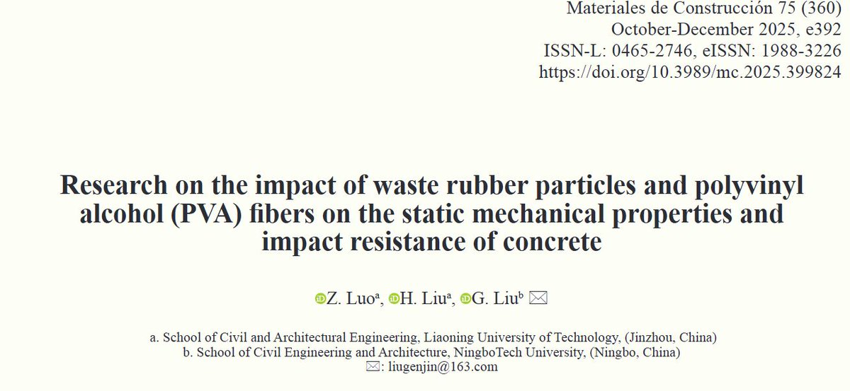 MaterialesdeCo3's tweet photo. How do we build infrastructure that doesn't shatter under heavy impact? 🏗️ Conventional concrete is a beast under pressure but fails when struck or bent. What if the secret to making it tougher lies in old tires? 🛞✨ https://t.co/gdffd7qDOj