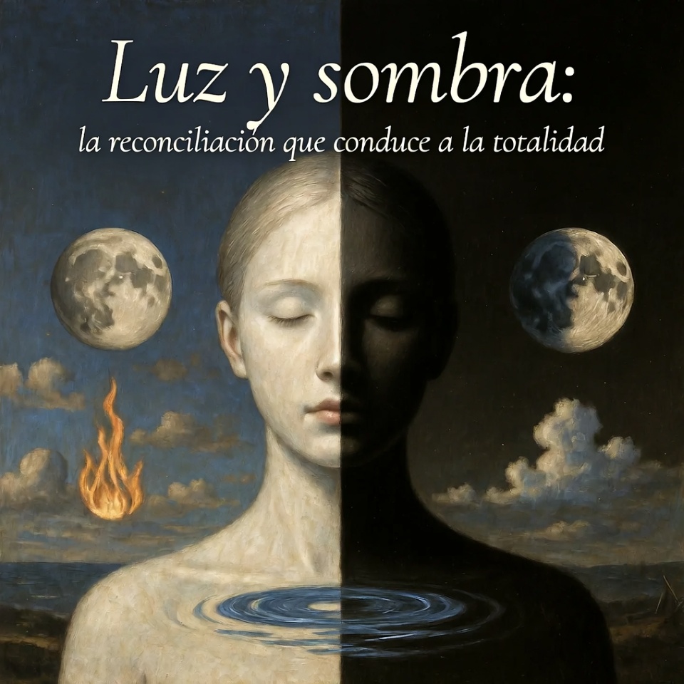 JungYPsicologia's tweet photo. El alma humana está hecha de contrastes. En nosotros conviven ternura y agresión, generosidad y envidia, fe y duda, amor y resentimiento. La conciencia, sin embargo, tiende a identificarse con lo que considera “luminoso”, negando lo que juzga oscuro. Así nace la escisión interior.

La sombra no es únicamente lo negativo. Es todo aquello que el ego no reconoce como propio. A veces contiene impulsos destructivos, sí. Pero también guarda talentos no desarrollados, deseos legítimos, fuerza vital reprimida. Negarla no la elimina; la proyecta. Y lo que no asumimos en nosotros, lo combatimos en los otros.

El proceso de individuación exige un acto de valentía: mirar la sombra sin justificarse ni condenarse. Reconocer que la oscuridad forma parte de nuestra totalidad. No para actuarla ciegamente, sino para integrarla con conciencia.

Cuando la luz y la sombra dialogan, algo nuevo surge. No es una síntesis superficial, sino una transformación profunda. La persona se vuelve más compleja, más humilde, más compasiva. Porque ha experimentado su propia ambivalencia. Ha dejado de dividir el mundo en buenos y malos, en puros e impuros. Ha comprendido que el conflicto interior es parte constitutiva del ser humano.

La reconciliación no significa ausencia de tensión. Significa capacidad de sostener la tensión sin fragmentarse. El Self no elimina los opuestos; los contiene. Y en esa contención, aparece una serenidad distinta: no ingenua, sino madura.

El oro alquímico no es luz pura. Es luz que ha atravesado la oscuridad.
La conciencia expandida no es inocencia intacta. Es inocencia recuperada tras haber conocido el mal.

Quien integra su sombra ya no necesita enemigos externos para definirse.
Quien reconoce su luz no la usa para humillar.

La totalidad no es perfección.
Es integridad.

Y sólo cuando aceptamos que somos ambos —claridad y oscuridad— podemos caminar hacia el centro sin máscaras.

Allí, en el corazón reconciliado,
la psique deja de luchar consigo misma y comienza a habitar su propia plenitud.