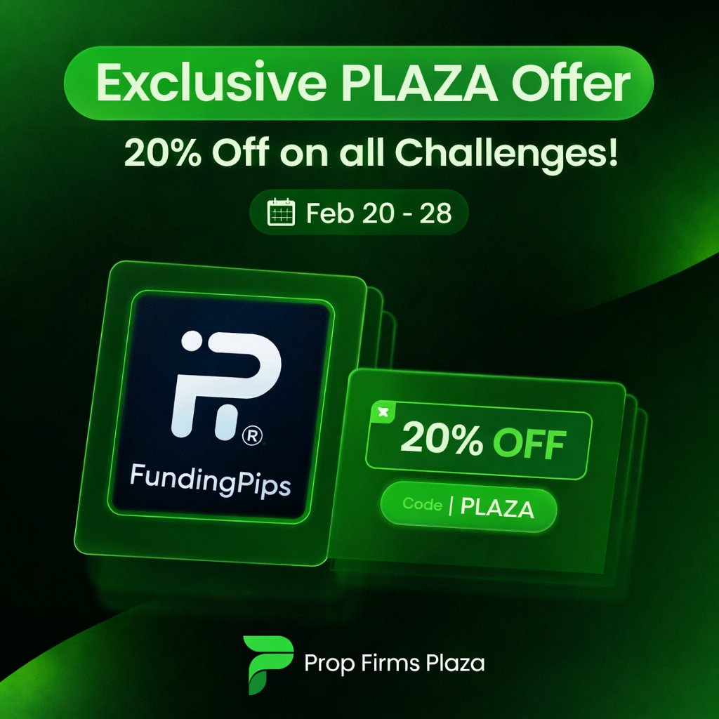 🚨 EXCLUSIVE PLAZA OFFER 🚨

Get 20% OFF on all FundingPips challenges;

🗓 Feb 20 – 28
🎟 Code: PLAZA

🎁 FREE account upon your first payout 🎁

Drop '🖤' for a free $5k FundingPips account!