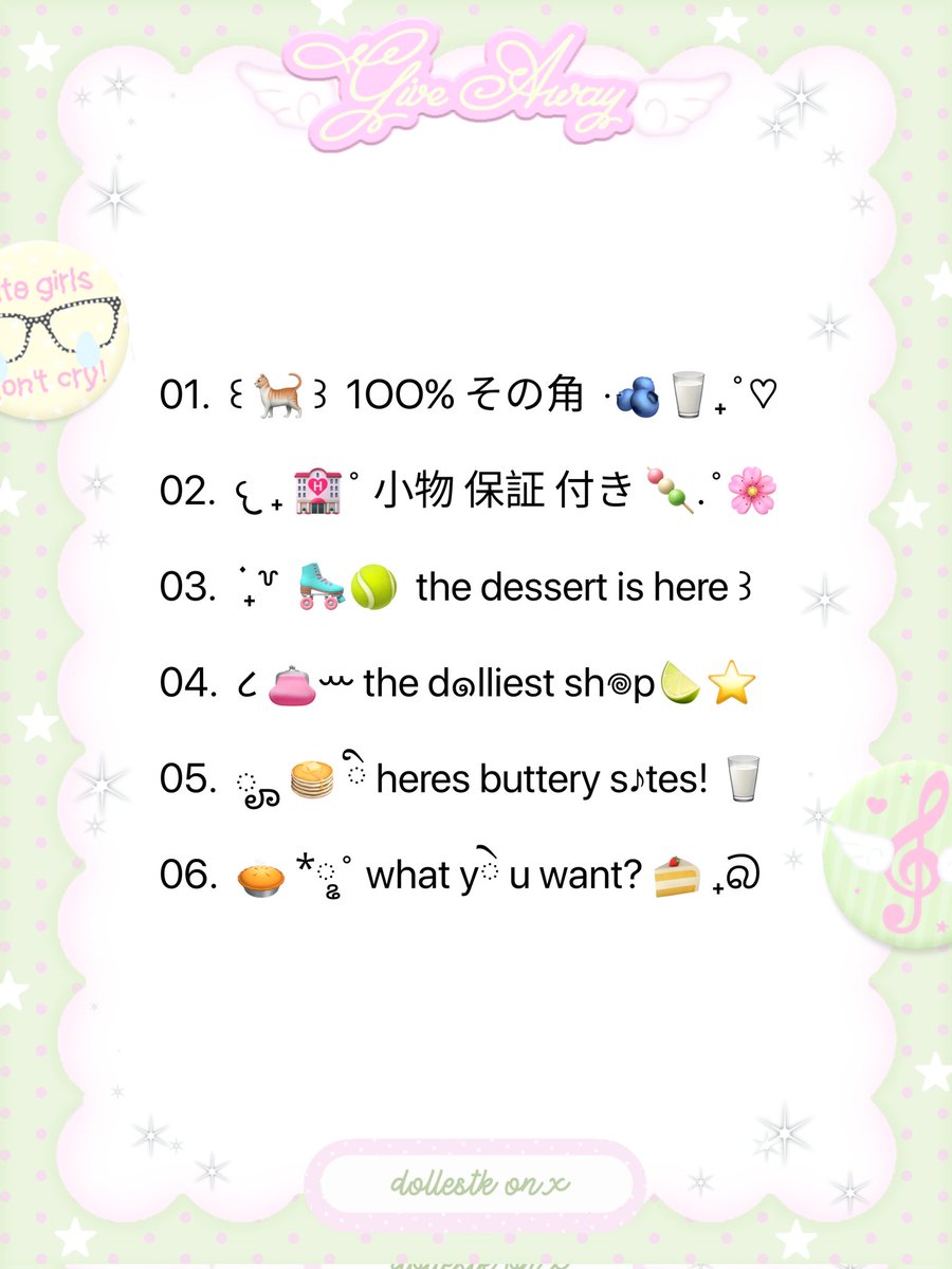 dollestk's tweet image. 🌟🍏 𐂯 help repost please! sankyuuu ﹆ 🛼

hari ini mayisa bawa 6 wording bio free yang dijajanin sama Kak Keshy @cafrly !  👔 check this out love , ダーリン 🎀 🐈

🍡  draw by reply
🍬  now - 22 Februari 19.30

#zonauang