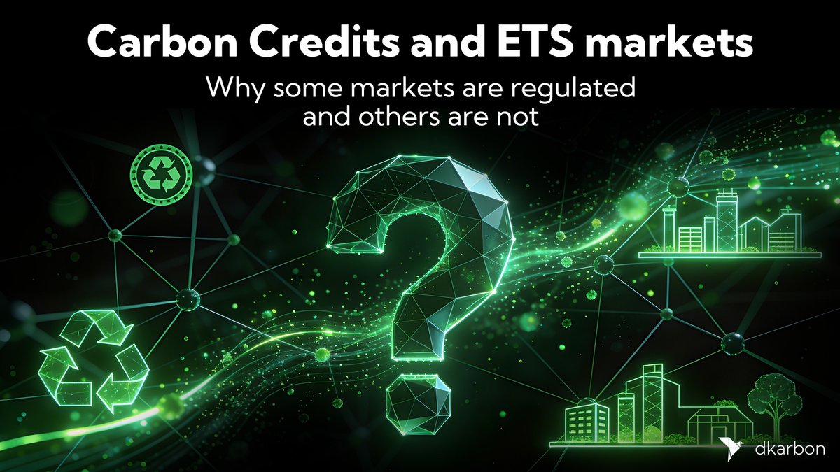 Carbon Credits and ETS: two different markets and two different rules ⚖️

Not all climate markets are regulated. And that’s not a coincidence.

ETS exist inside formal regulatory frameworks.
They set limits, define rules, and create a controlled market for emissions.

Carbon