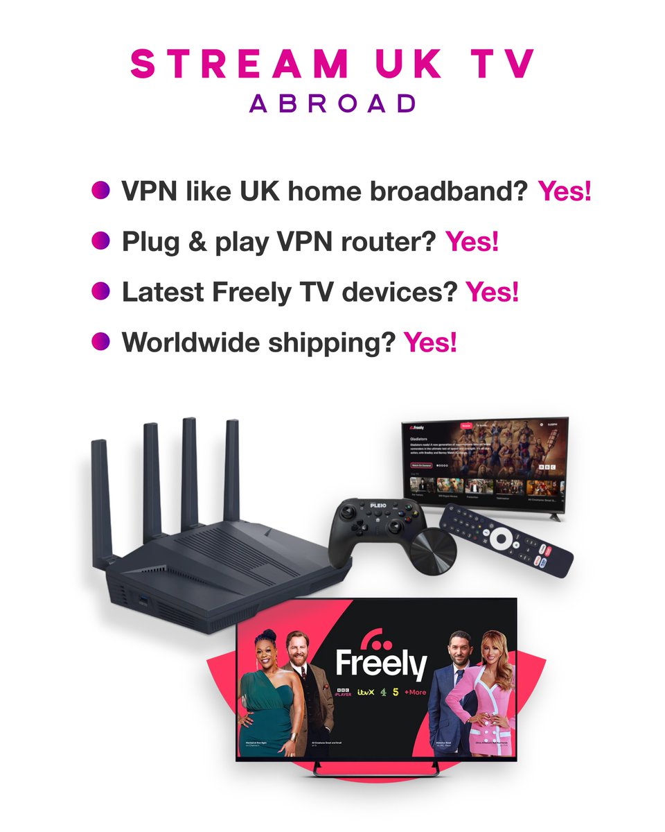 streamuktv's tweet image. Is your VPN blocked on BBC iPlayer, ITVX, Channel4? 'Something went wrong' errors?  

We have a better solution.  

Our VPN uses Residential IP addresses, so it looks just like a UK home broadband connection.  

streamuktvabroad.com

#freelytv #ukvpn #ukexpats #watchonfreely