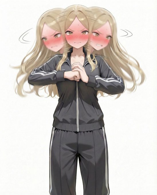 【1枚目】nanobananaで首を振る画像をお願いすると、ケルベロスになるのはなぁぜなぁぜ?(古)

【2枚目】おいらが自作するしかねぇな!
まず横向いた画像を作って、顔をコピーして左右反転して、重なってる部分を消したりなじませたりラジバンダリ(古)
動き線をつけて、顔に軽く移動ぼかしかけてみた 