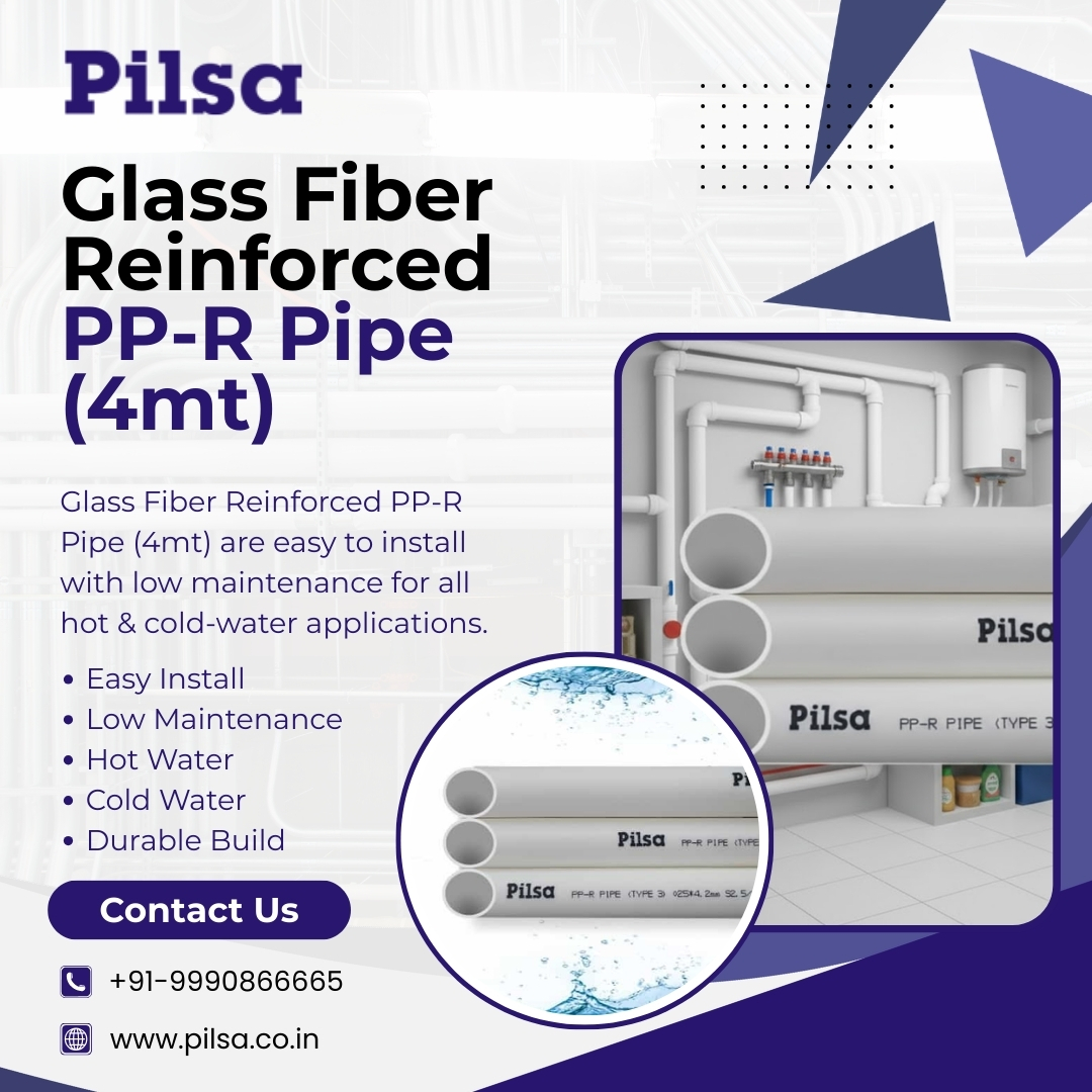 Pilsa_PPR's tweet image. Designed for both hot and cold water applications, these pipes offer high durability, smooth flow, and low maintenance performance. Perfect for residential, commercial, and industrial use.

#Pilsa #PPRPipe #GlassFiberPipe #WaterPipes #HotWaterPipe #ColdWaterPipe