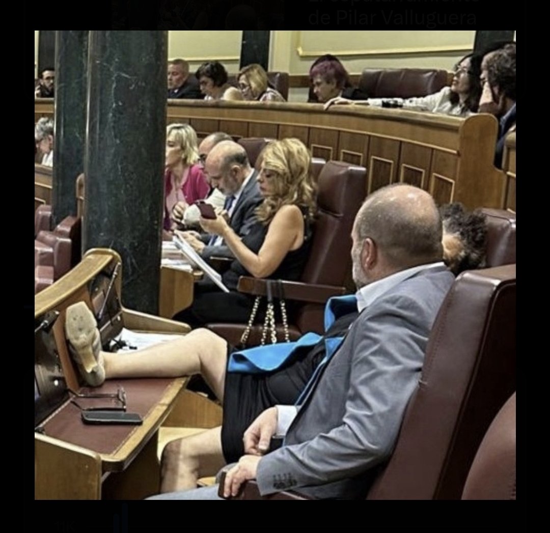 El espatarramiento de Pilar Valluguera (ERC) en su escaño del Congreso de los Diputados, sede de la soberanía nacional, es el símbolo perfecto del momento político que atravesamos.