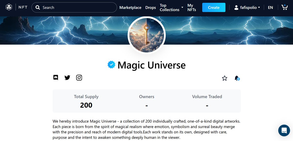 I am pleased to announce that Magic Universe is a reality 🙂🫂
A collection exclusively designed and produced for <a href="/cryptocom/">Crypto.com</a> <a href="/cryptocomnft/">Crypto.com NFT</a> 💙. 
This is the job where I have undoubtedly put the most of my heart.😊🙂 #crofam #cryptocom 
Thanks to the entire community for making