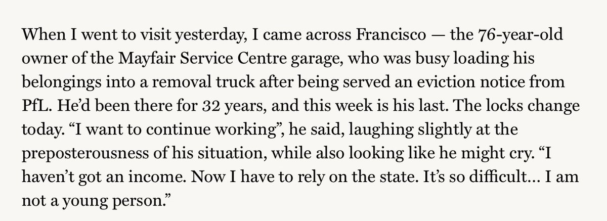 _TheLondoner's tweet photo. After TfL tripled Pritesh's rent and forced him out of his beloved newsagents, we starting looking into TfL's property company, Places for London. Pritesh isn't the only one. 

All across London, we found independent businesses being forced out of premises they held for years. https://t.co/exQwub90Kz