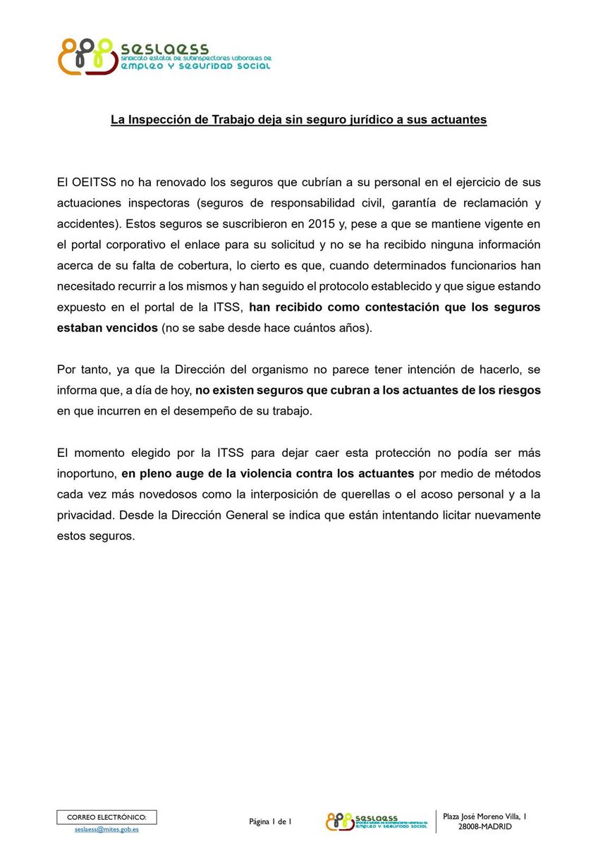 Sin cobertura, sin defensa, SIN VERGÜENZA : abandono institucional en estado puro
Esto es MUY GRAVE ‼️‼️🔻🔻🔻🔻🔻🔻🔻🔻🔻🔻