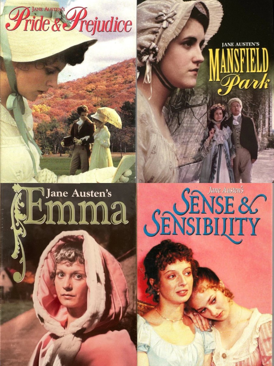 TV Archive:

The BBC Jane Austen Collection —
• "Pride and Prejudice" (1980)
• "Mansfield Park" (1983)
• "Emma" (1972)
• "Sense and Sensibility" (1981)