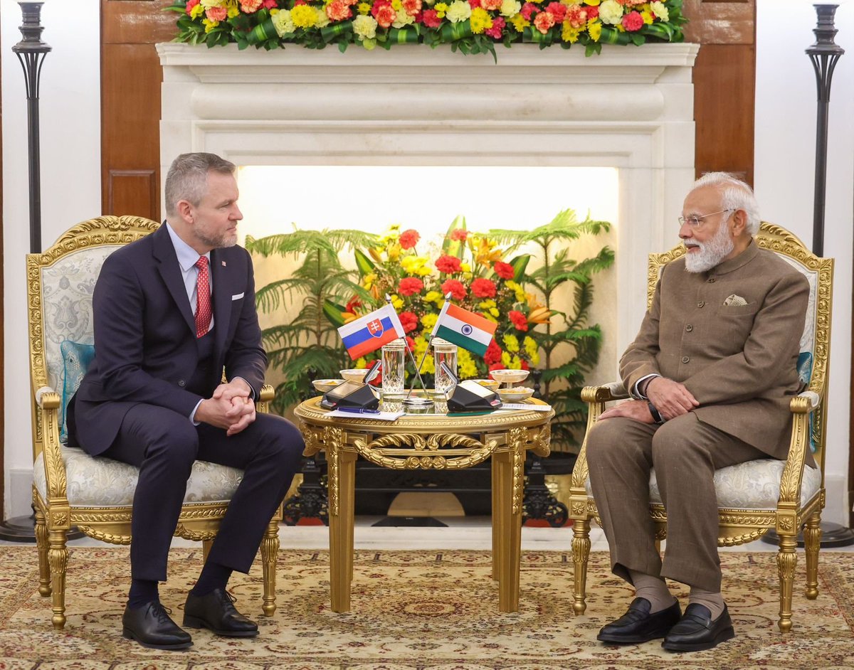 My meeting with Mr. Peter Pellegrini, President of the Slovak Republic was very productive. The recent India-EU FTA will create several opportunities to boost trade and investment between our nations. Other subjects we discussed included cooperation in digital technology,