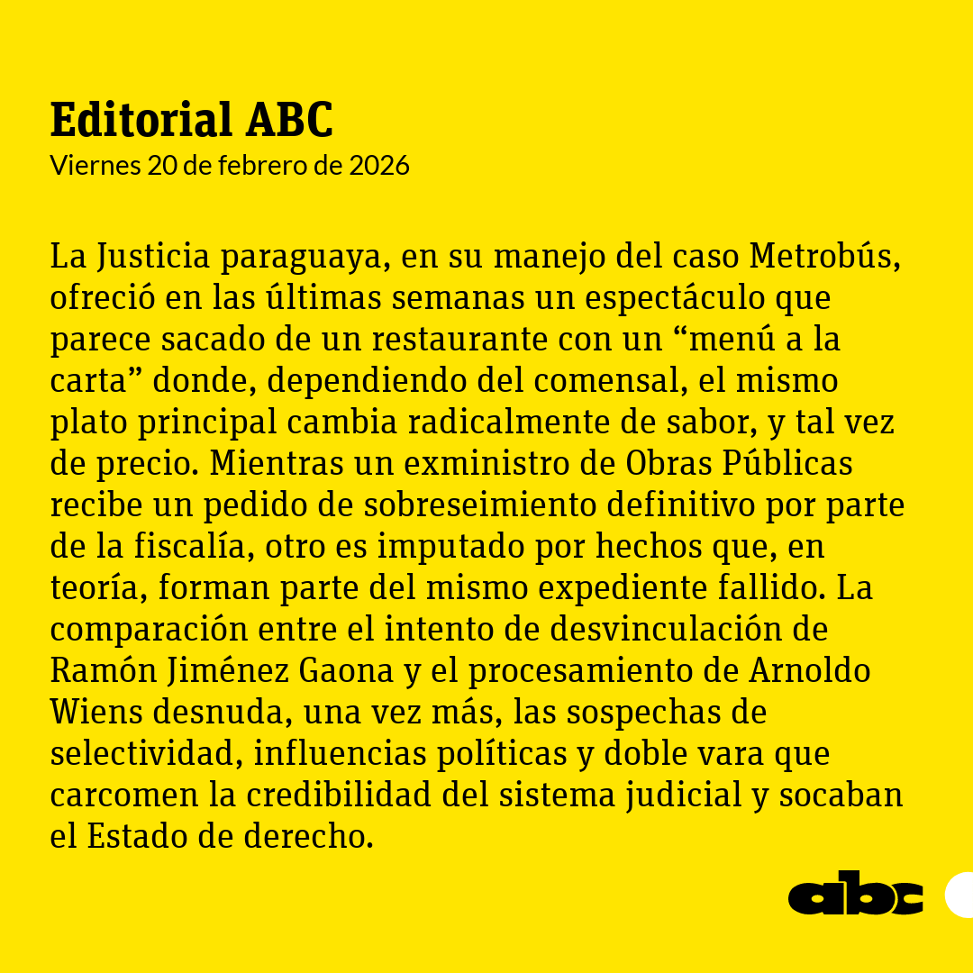 ABCDigital's tweet photo. #ABCEditorial| " Justicia a la carta".

🔴 WhatsApp: https://t.co/zcjWhsOf0A

https://t.co/1iglJ3lNRy https://t.co/2rAZWf0P7y