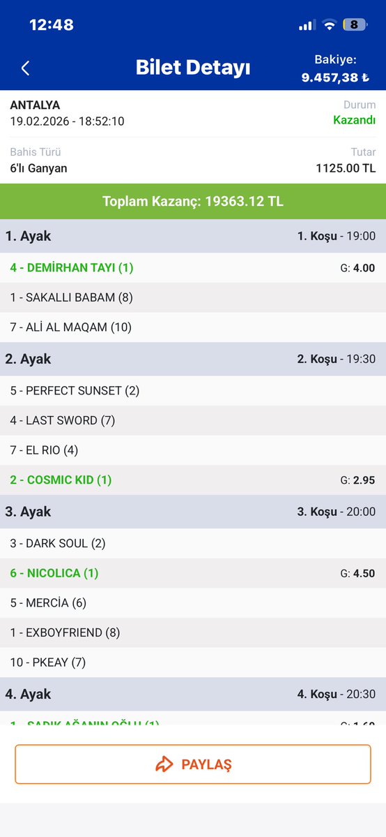 Time Cosmic KID bankoları ile dolu. Tek atsam 154 misli bulurmuşum😳😳🧿🧿