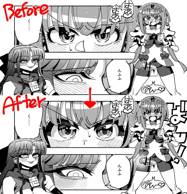 ふたなり魔法少女VS悪の女幹部の誘惑
https://t.co/NIr621RlLr
P21-33の作画修正アップデートしました、ご確認下さい 