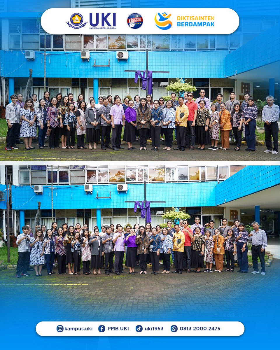 Keluarga besar Universitas Kristen Indonesia memasuki Masa Prapaskah 2026 melalui Ibadah Khusus Penyematan Kain Ungu dan Mahkota Duri yang dilaksanakan di depan Lobi FEB UKI, Jumat (20/2).

#UKI #Prapaskah2026 #Joinusforaprivilegeducation #Diktisaintekberdampak