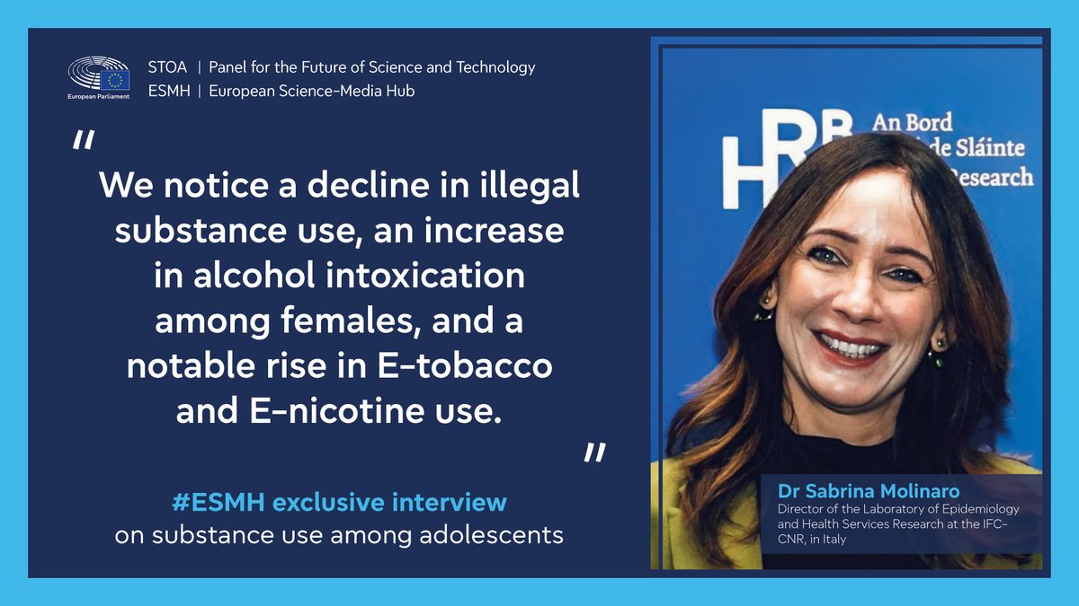 EP_ScienceTech's tweet image. A scientist's opinion: 

Interview with Dr @SabrinaMolinaro on #substance use among #adolescents

👉wp.me/panTdn-4uQ

@LucaArfini @CNRsocial_ #eCigarettes #drugs #ESMH