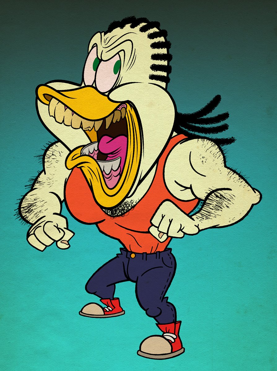 magicsweaterinc's tweet image. #characterdesign #illustration #cornrows #braids #grillz #duck #cartoonduck