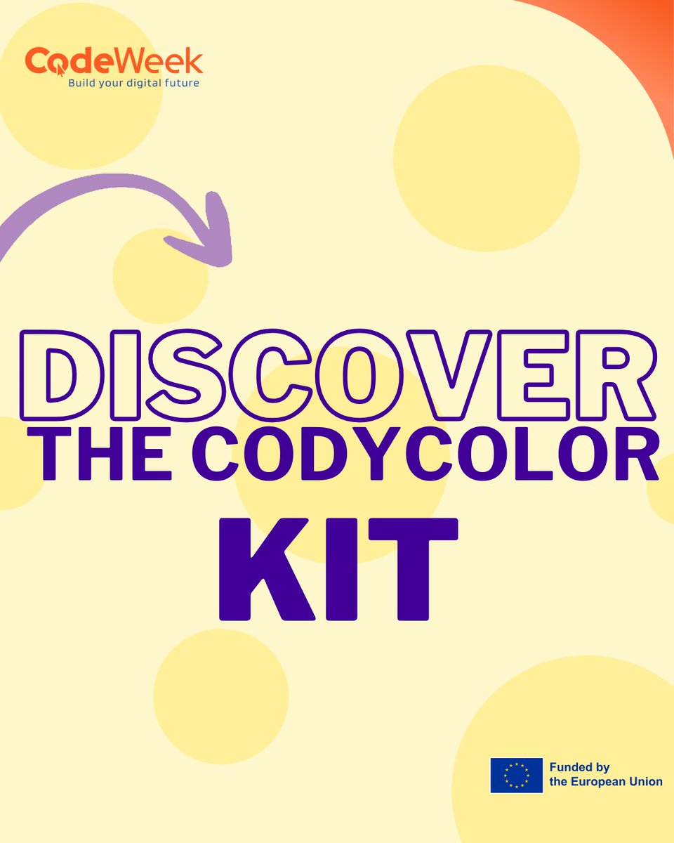 CodeWeekEU's tweet photo. 🚀Join the launch webinar of the CodyColor KIT on 25 February 2026, 17:00–18:00 (CET) 🗓️
"Very useful for collaborative coding in #eTwinning & #Erasmus+" — @FabriziaAgnello 🇪🇺
🎥 Enjoy the live on YouTube: https://t.co/xtZWG47RzE
#EUCodeWeek #CodeWeek #CodyColor https://t.co/AofS6jPXKa