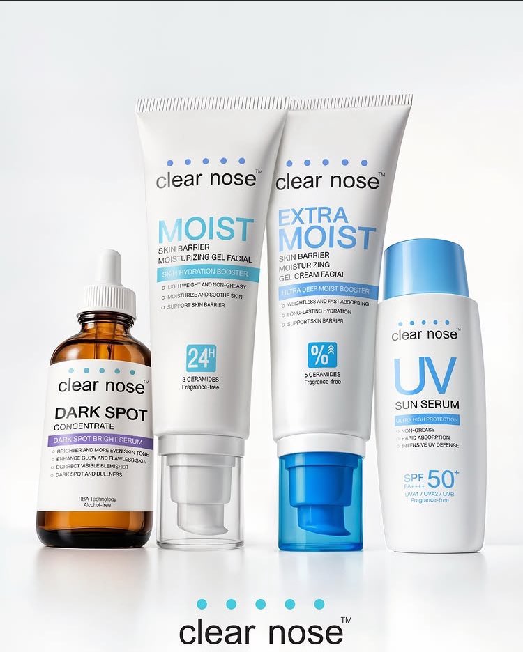 แทยงถือ 4 ตัวเลยหรอ ใช้อยู่ 3 ต้องไปหาลอง dark spot แล้ว รีวิว
-Moist ที่สุด no.1 เนื้อเบา ซึมดี ชุ่มชื้นจริง ทาละซึมเลย
-Extra moist เนื้อข้นกว่า แอบไม่ชอบหนักไปนิด เปนคนขี้รำคาน แต่ทาช่วงอากาศเย็นก็เริ่ดอยู่
-UV sun ทาได้ทั้งหน้าตัว ซึมดี ไม่กวนเมคอัพ เริ่ด

#CLEARNOSExTAEYONG