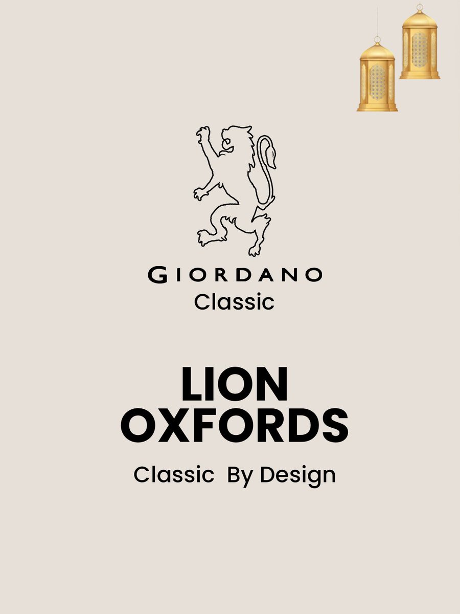 A true wardrobe essential, done right.
Discover the Lion Oxford in store and online.

#Giordano #LionOxford #WorldWithoutStrangers #GiordanoUAE #GiordanoMiddleeast