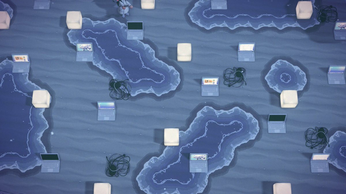 インターネットの海?💻🌊🐬
 #真っ白パレッ島 #あつ森 #ACNH