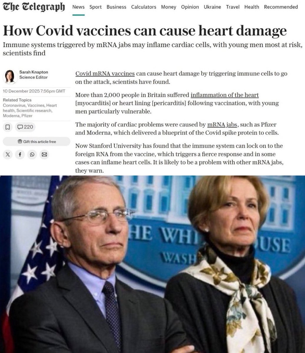 Apparently “safe and effective” really meant “cancer and myocarditis”.

They all knew.