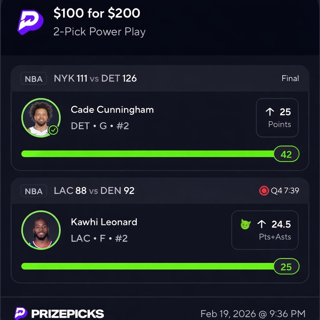 FREE LOCK OF THE DAY CONNECTS AGAIN✅ Appreciate everyone riding with me. I’m sending $25 to one random person who interacts with this post, like + repost to get entered. Good luck!

#NBA #PrizePicks #SportsBetting