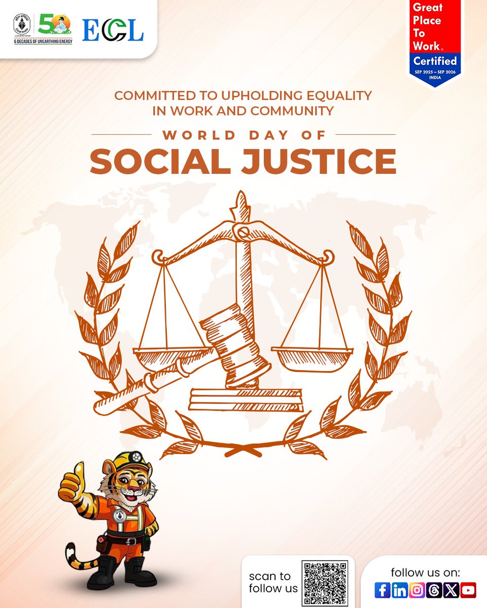 easterncoal's tweet image. Social justice is not only a principle for us, but it is also reflected in how we engage with our workforce, support local communities and contribute to nation-building with fairness, transparency and accountability.  

#ECL #TeamECL #CoalIndia