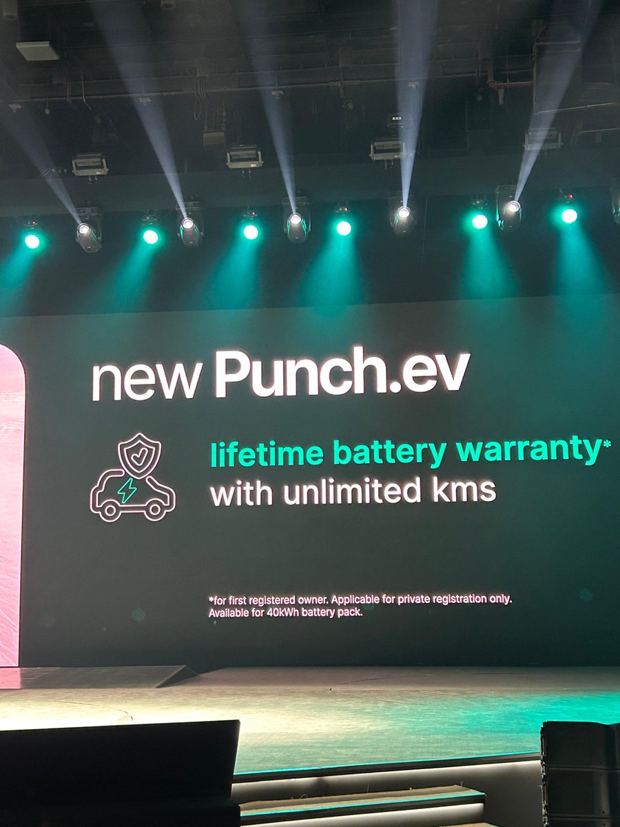 AckoDrive's tweet image. #PunchEV now gets lifetime battery warranty with unlimited kilometres.