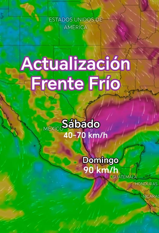 #CLIMA 💨❄️ Nuevo frente frío con aire ártico afectará el país del sábado 21 al miércoles 25

Se anticipa que un **frente frío — impulsado por una masa de aire muy frío — comience a recorrer gran parte del territorio mexicano a partir del sábado 21 de febrero, con sus efectos
