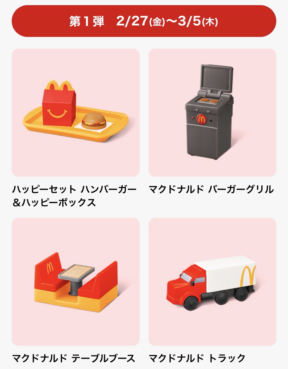 また、2026年2月27日（金）より、「ハッピーセット ミニチュア
