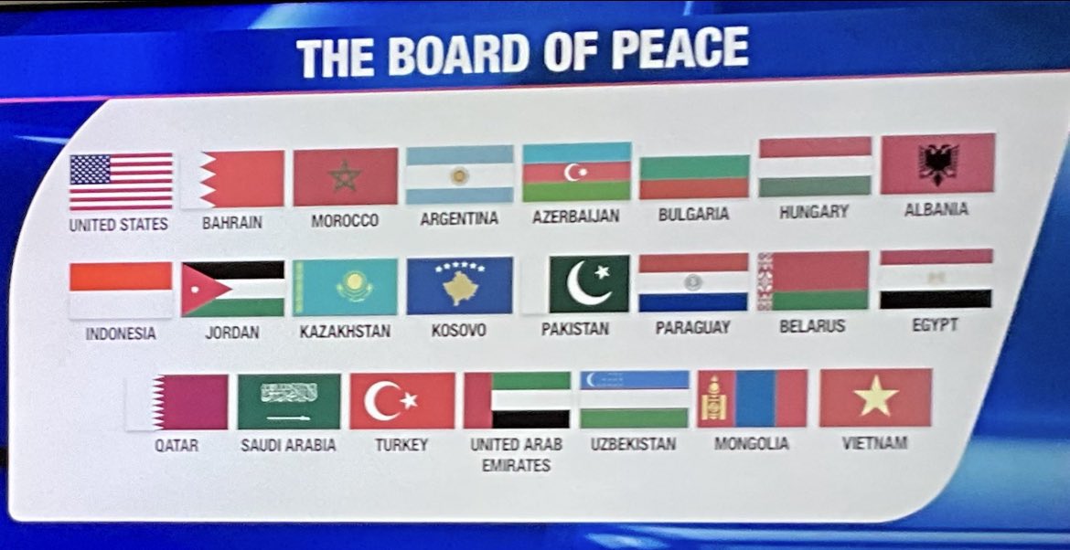 Trump’s “Board of Peace.” Mostly authoritarian regimes. Of course.