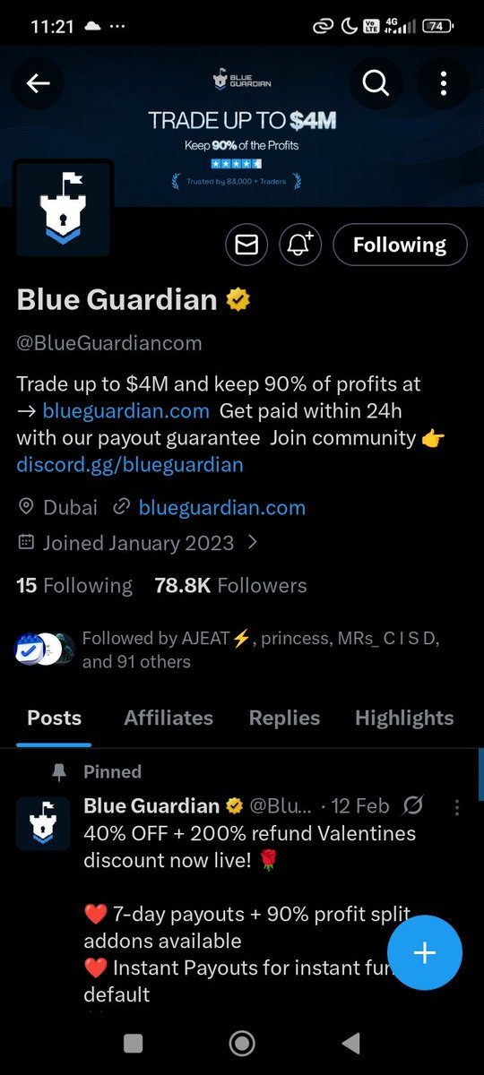 <a href="/traderdynasty_/">SajidFx</a> <a href="/BlueGuardiancom/">Blue Guardian</a> <a href="/GuardianFutures/">Blue Guardian Futures</a> <a href="/ABFXKILLER/">AB FX KILLER</a> <a href="/Abubakar6Iliya/">Iliya Abubakar</a> <a href="/Amiyarayed/">∆miyar∆yed</a>