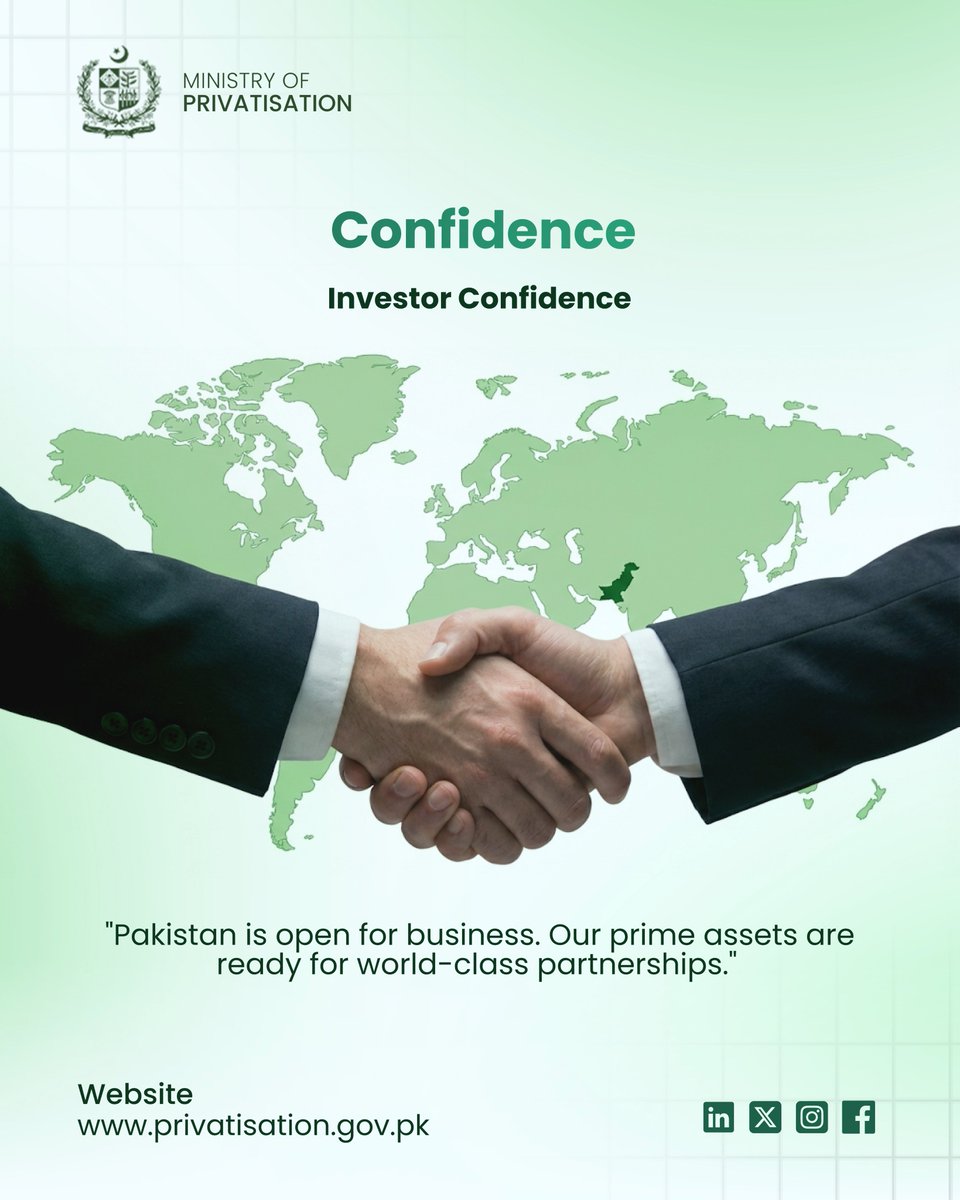 Ministry of Privatisation, Government of Pakistan tweet media