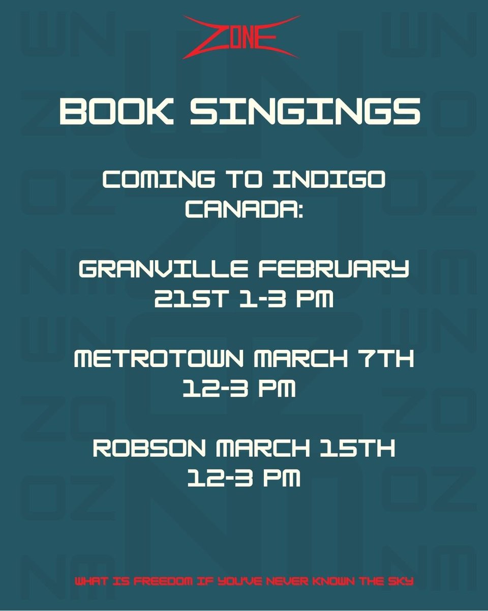 authormattklein's tweet photo. @chaptersindigo #zone Book Signings this Winter! https://t.co/3u2DbIdngK