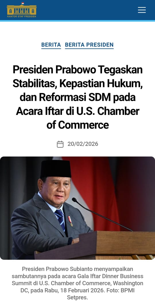 Betul banget, negara yang mampu menjaga warganya hingga titik terjauh adalah negara yang memiliki kedaulatan.

Tangguh Dihormati Dunia