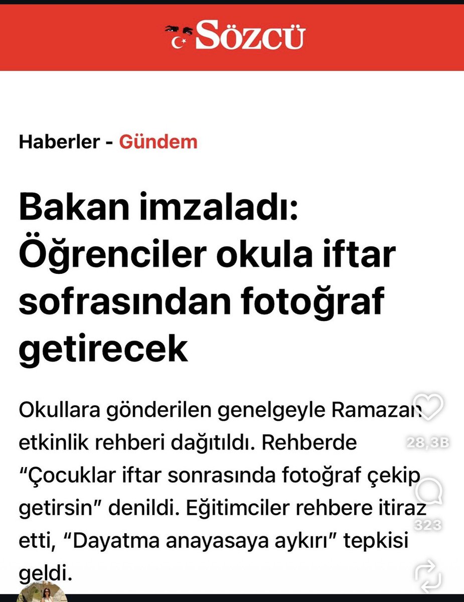 Dün çocuklarıma okulda Ramazan içerikli bir broşür dağıtmışlar.

Açık ve net konuşayım;

Okullar ibadet alanı değildir.
Okullar dini kimliklerin şekillendirileceği yer değildir. Okullar devletin herhangi bir inancı görünür kılma mekânı hiç değildir.

Türkiye Cumhuriyeti