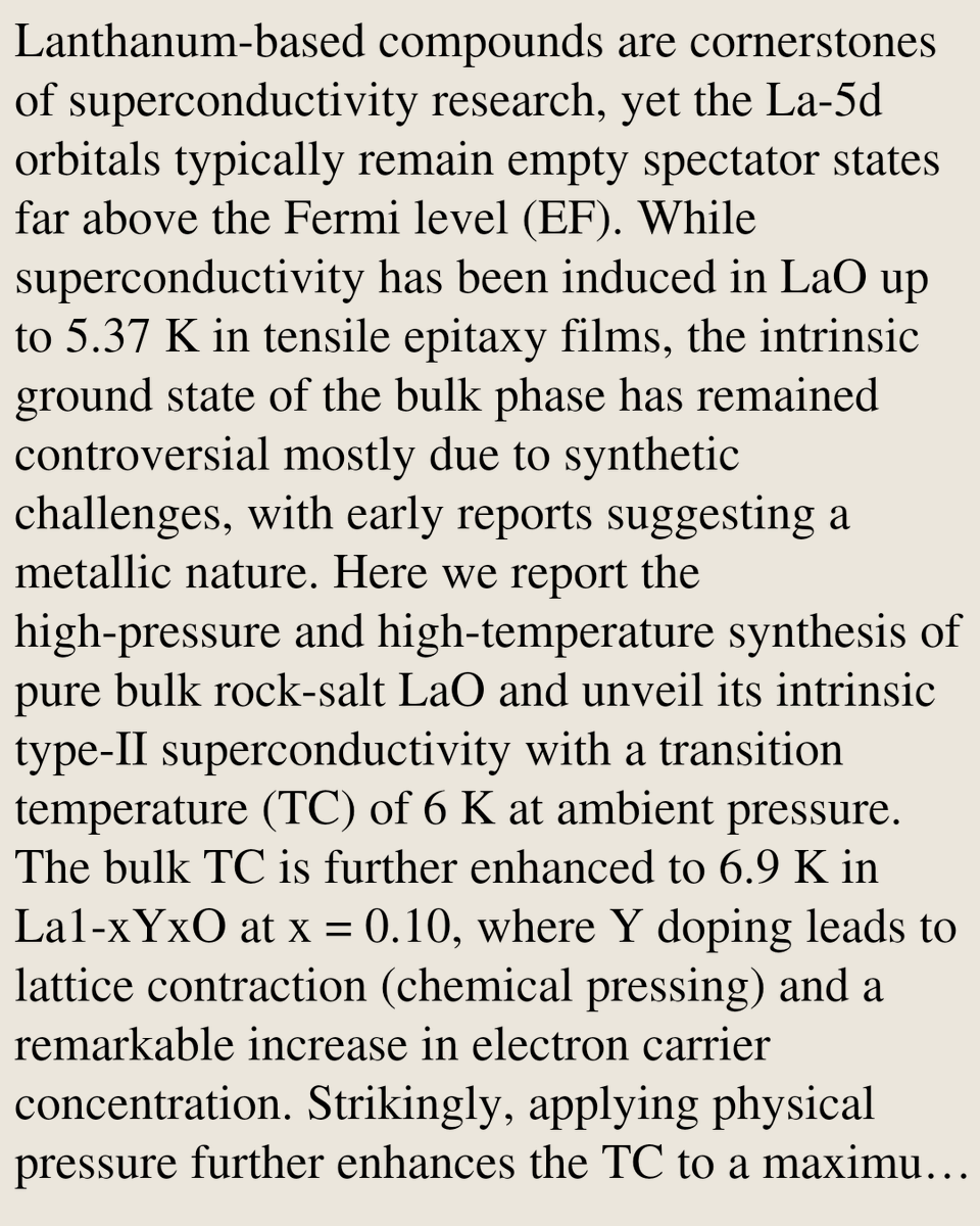3D Unconventional Superconductivity in Bulk LaO

Zhifan Wang, Jingkai Bi, Jiayuan Zhang, Wenmin Li, Yuxuan Liu, Dao-Xin Yao, Zheng Deng, Changqing Jin, Yifeng Han, Man-Rong Li
arxiv.org/abs/2602.16783 [𝚌𝚘𝚗𝚍-𝚖𝚊𝚝.𝚜𝚞𝚙𝚛-𝚌𝚘𝚗 𝚌𝚘𝚗𝚍-𝚖𝚊𝚝.𝚜𝚝𝚛-𝚎𝚕]