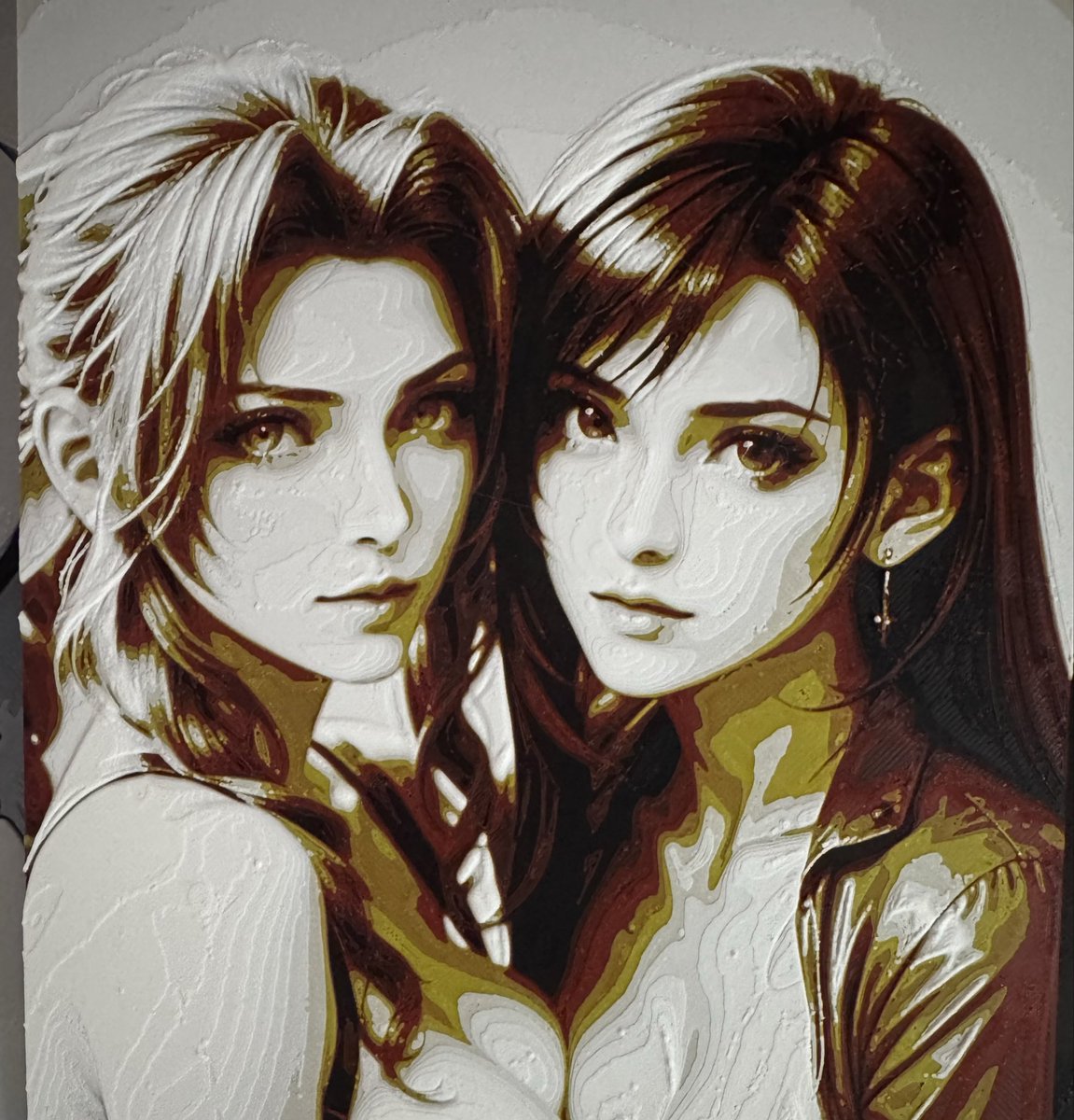 _oga_world_'s tweet photo. 白、黒、赤、黄の4色
左が印刷後で右がスライス後

3D印刷ももっと進化して中と外の壁の色や厚みとか変えて重なり具合で微妙な色の感じ出せるようになったりしたら最高ですよねー

でもその前に安価な家庭用大型3Dカラープリンターみたいなのが主流になるのかな🤣 https://t.co/aAtdH6hqZh