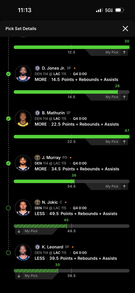 Jamal comes through with 5 in the last 15 seconds and misses the key free throw that would’ve killed my under, my hero!