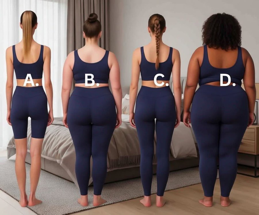 Which types of figure boys love blindly.
A.                                 B.                          C.                        D