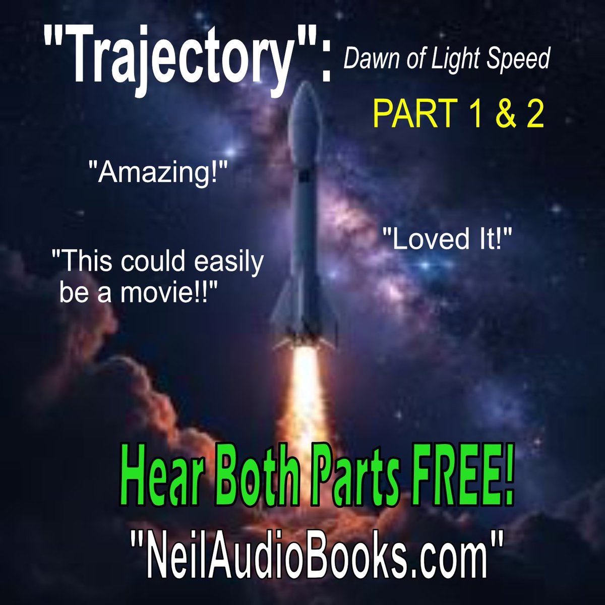 NeilLemon's tweet photo. People are loving my SC-FI Audio Book Trajectory. Hear it Free at my new website. https://t.co/NZTCPInscY https://t.co/7GQ7OBx8gH
