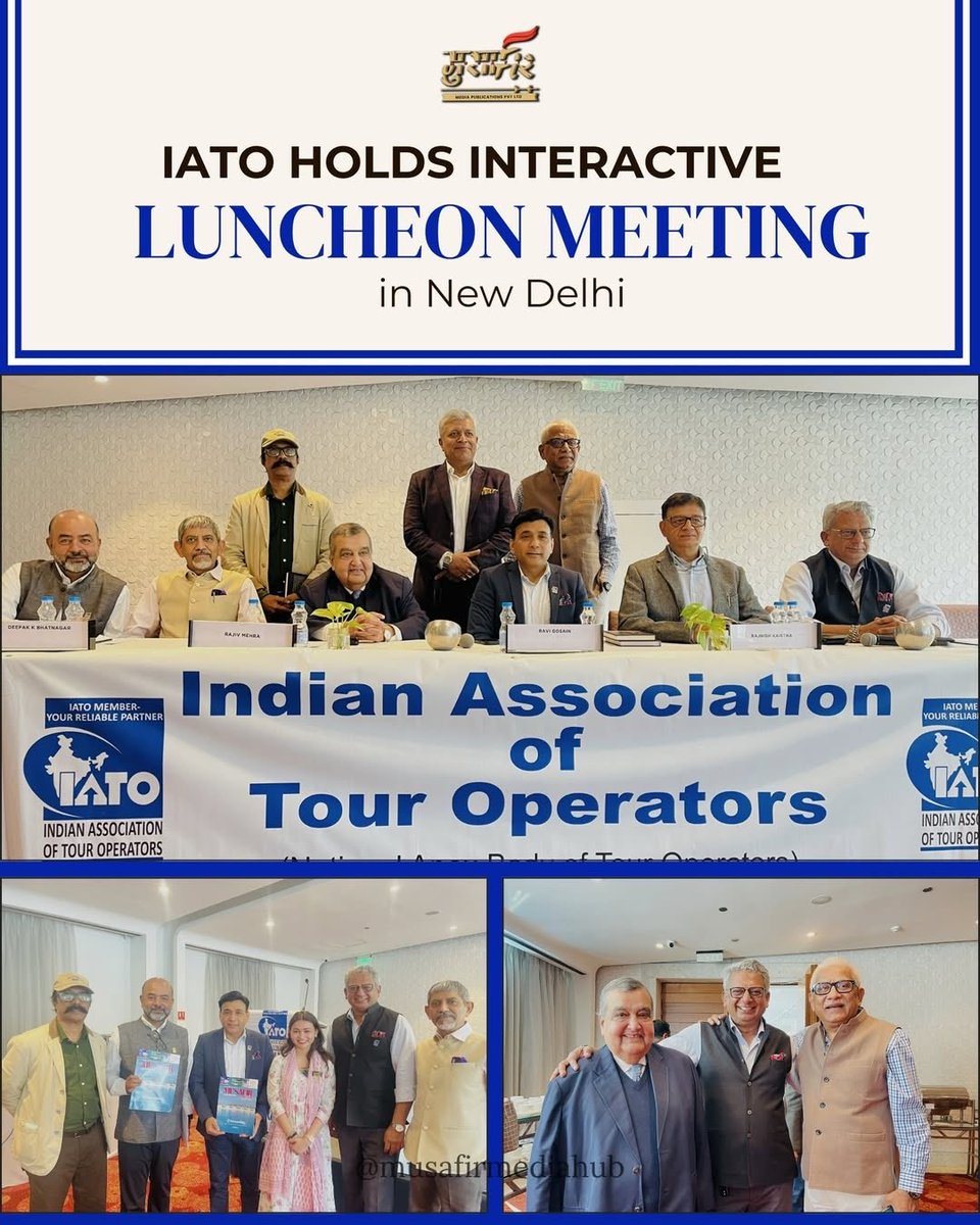 iato_india's tweet photo. At the IATO Meet at The Park Hotel, President Ravi Gosain highlighted key initiatives—from AI-led skilling to policy advocacy—aimed at strengthening India’s inbound tourism ecosystem.

#IATO #InboundTourism #TravelTrade #TourismPolicy https://t.co/Gzetp2x1sL