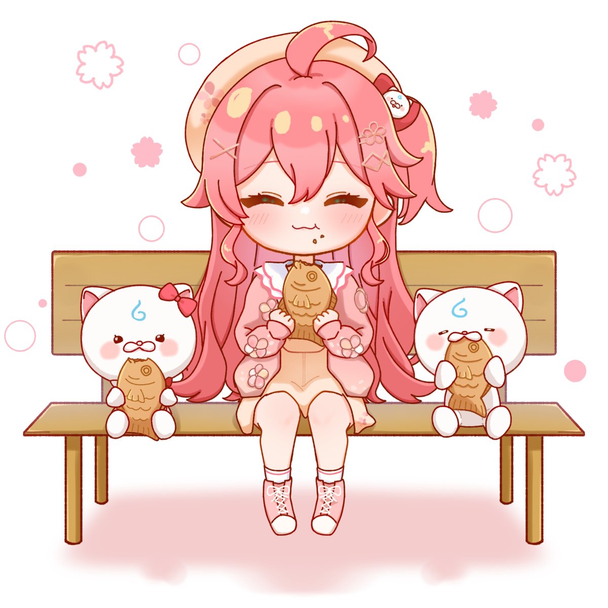 Kurage0377's tweet photo. #みこち鯛焼き の季節が来たっ🐟🌸✨
 #miko_Art https://t.co/1UFQWBbjIS