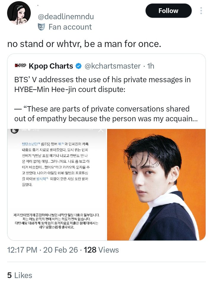 So now, he is not a man because he called out y'all's mother for breaking his privacy and leaked his conversation without his consent and this coming from a tw!nk fanbase