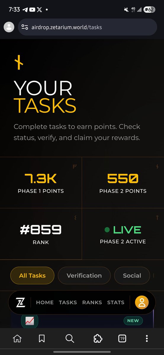 Missed Zetaruim phase 1?
Phase 2 will be starting in the next 13 hours.
Join now 🔥 🔥 🔥 

airdrop.zetarium.world/?ref=249eaece

It's going to be shorter than phase 1 that ran for Just a month and some days.
Total supply is 100M only.
Register now and wait for the next phase of tasks
