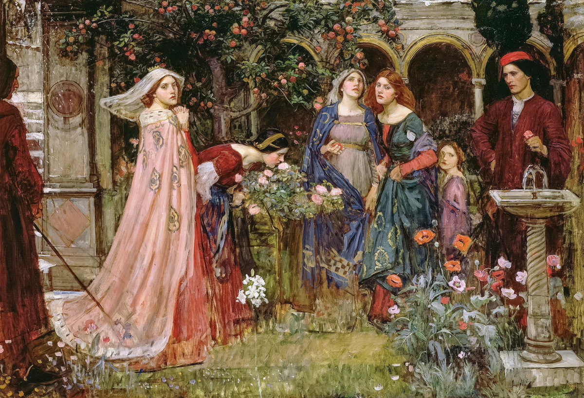 DailyClassicArt's tweet photo. John William Waterhouse - "The Enchanted Garden" (1917) https://t.co/TxA2Yc2YC6