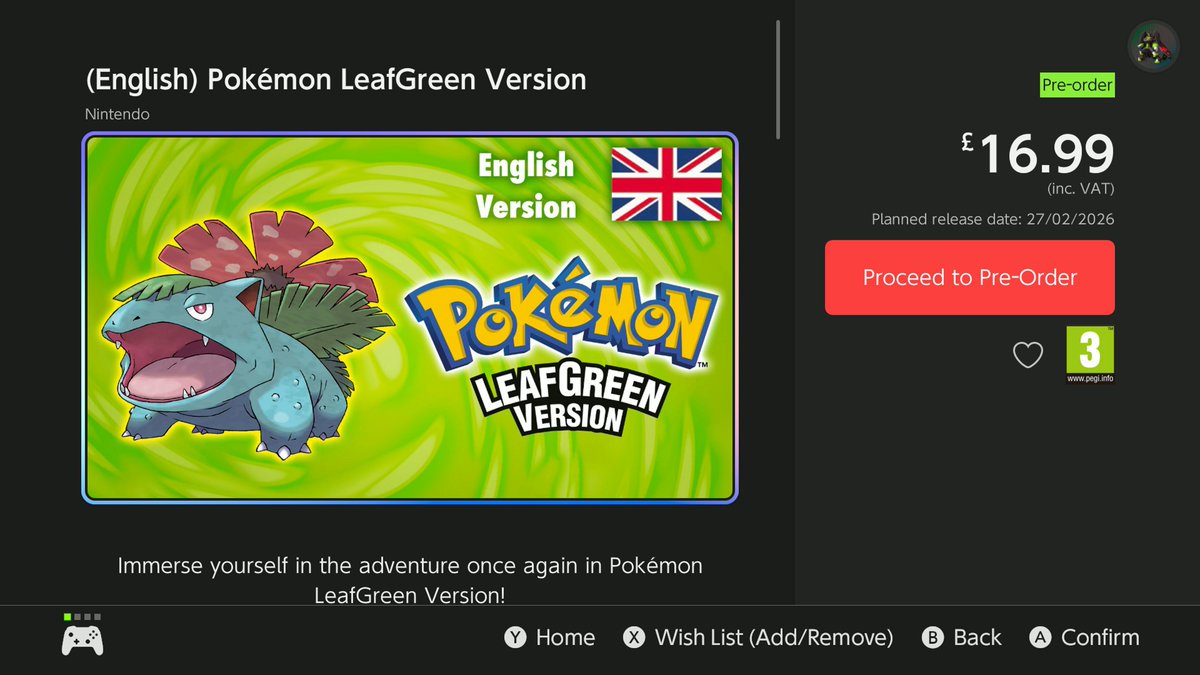 SerebiiNet's tweet image. Serebii Update: Pokémon FireRed &amp;amp; Pokémon LeafGreen have been added to the Coming Soon section of the Nintendo Switch eShop and are available to pre-order

serebii.net